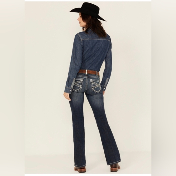 Ariat Denim - Ariat Women's Mid Rise Boot Cut Real Riding Jeans